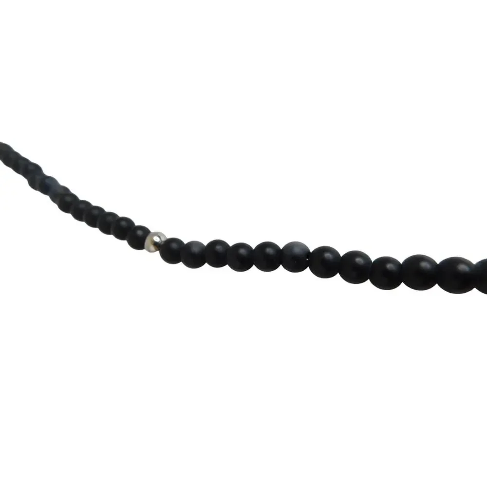 Jean Claude Black Agate Skull Bolo Tie Lariat Goth Western Necklace Emo Grunge